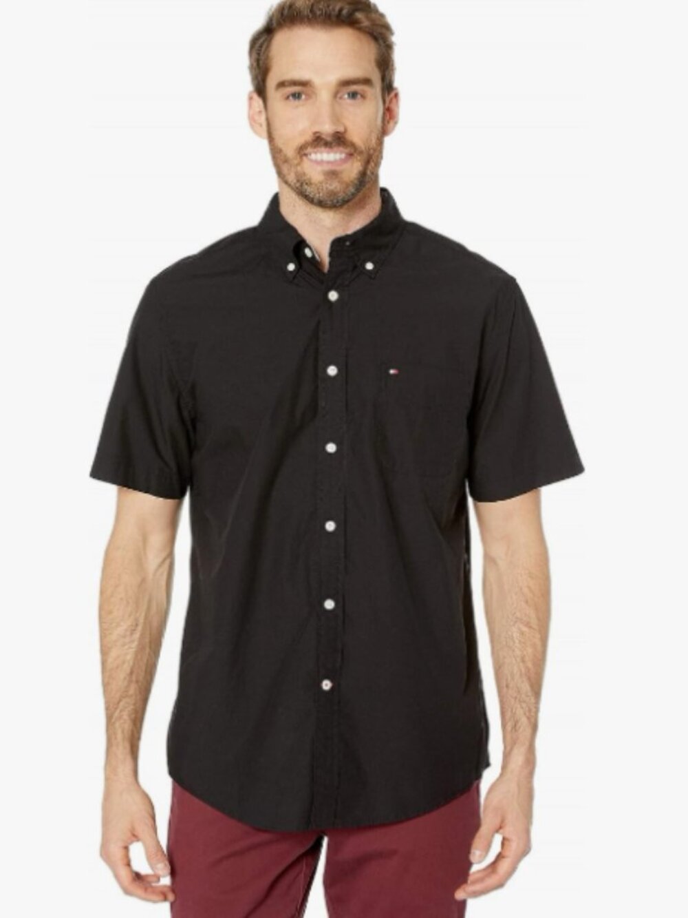 Tommy Hilfiger Men's Short Sleeve Button Down Shirt - 3XL